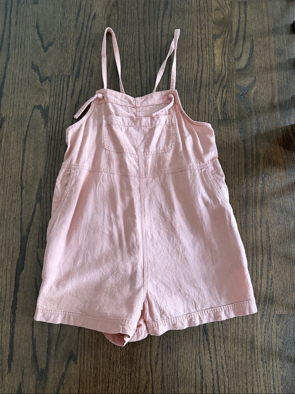 Pink linen linen Cotton Romper Overalls